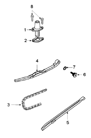 Distributieketting - Kettinggeleiders Django 50 4-takt Evasion
