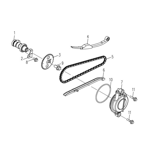 Camshaft chain - Chain guides 3B3 50 4T AC Euro 4 2018→