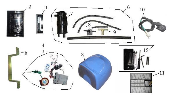 Various parts AGM Retro for 2013 black cream