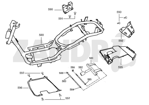 Various parts Santini Capri matt dark blue