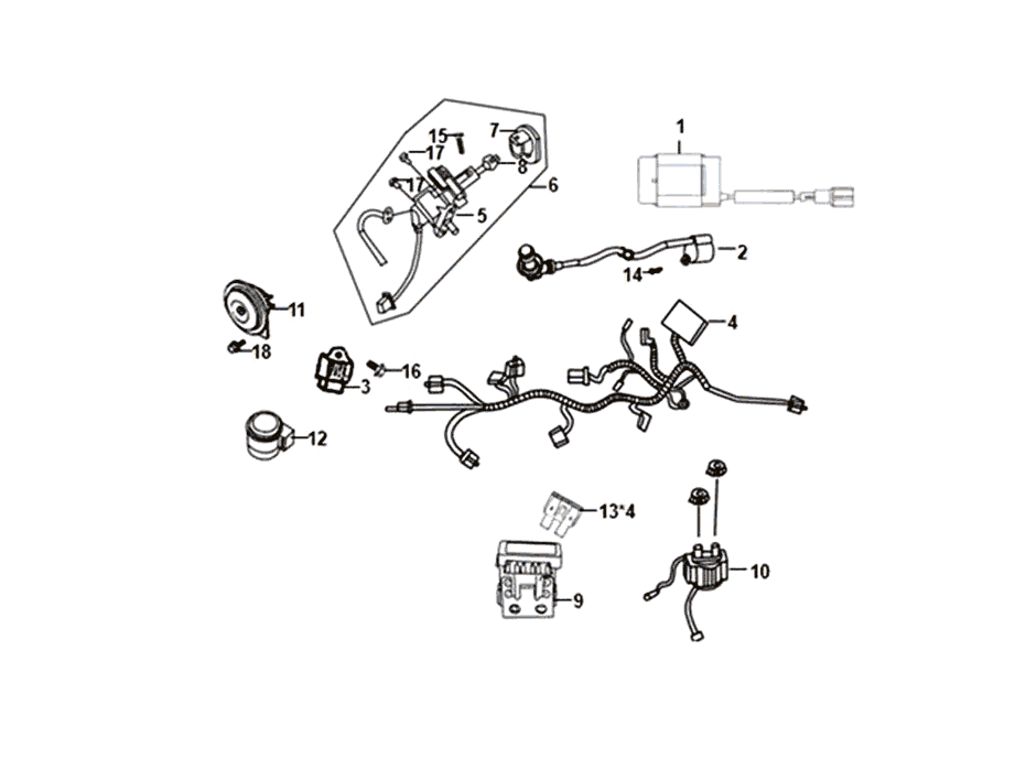 Wire Harness Sym Jet 14