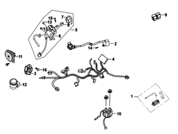 Sym Symphony ST 200I wire harness