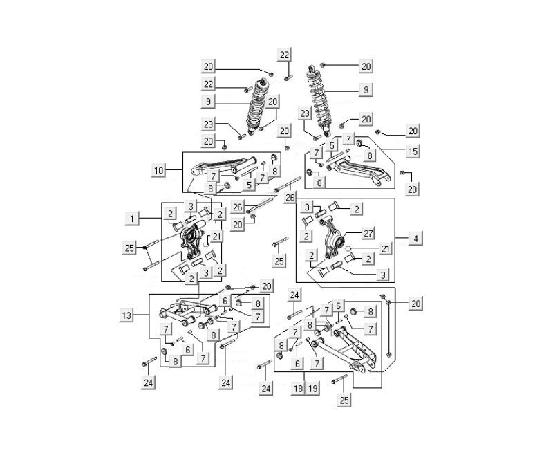 Control arm Kymco MXU 400