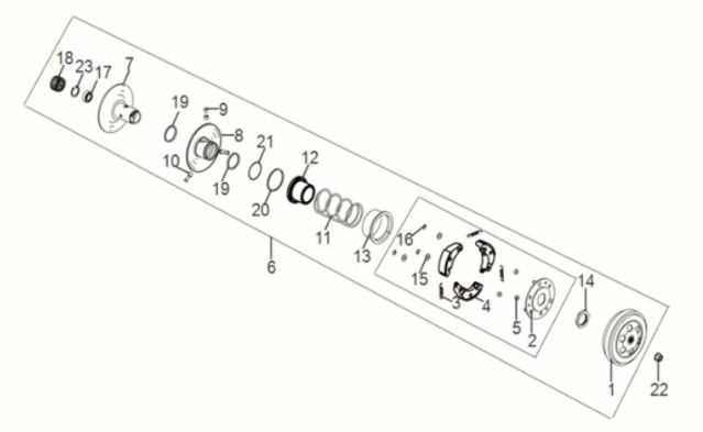 Koppeling - Koppelinghuis Sym Jet 14 50i Euro 5