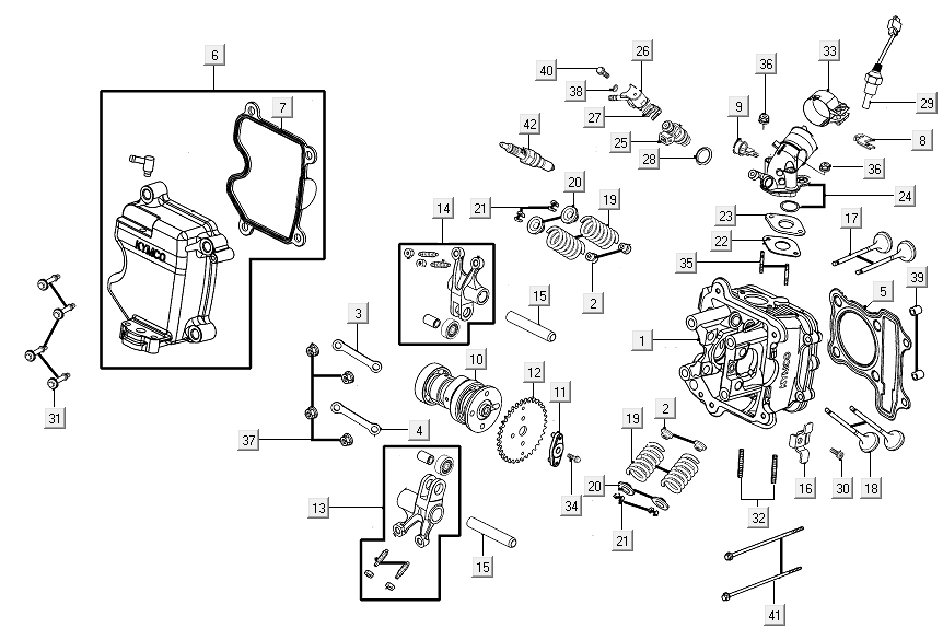 Cylinder head Kymco New Like 150I E4