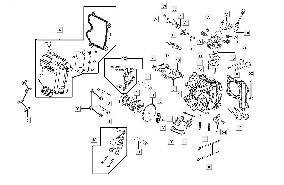 Cylinder head Kymco People S150i E4