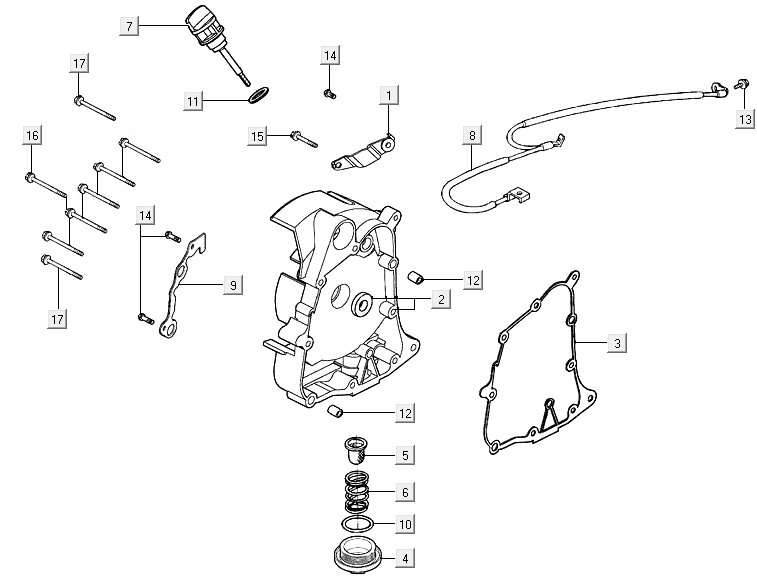 Crankcase right Kymco Agility 16+ 4T 150I E4