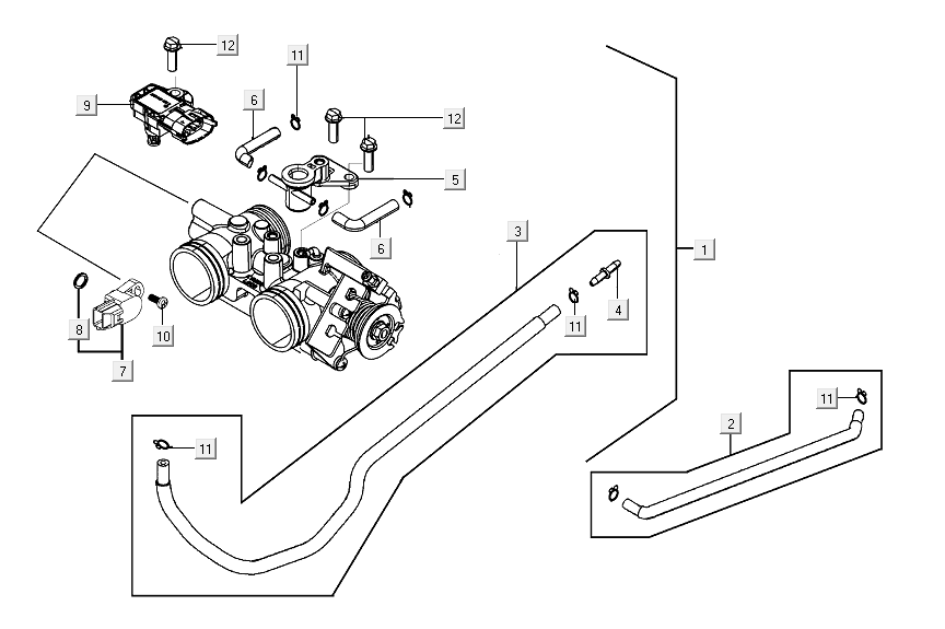 Throttle body Kymco AK550i