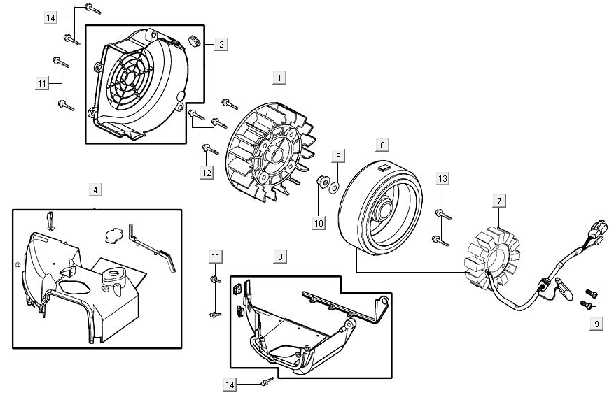 Ignition cooling Kymco Agility 16+ 4T 150I E4
