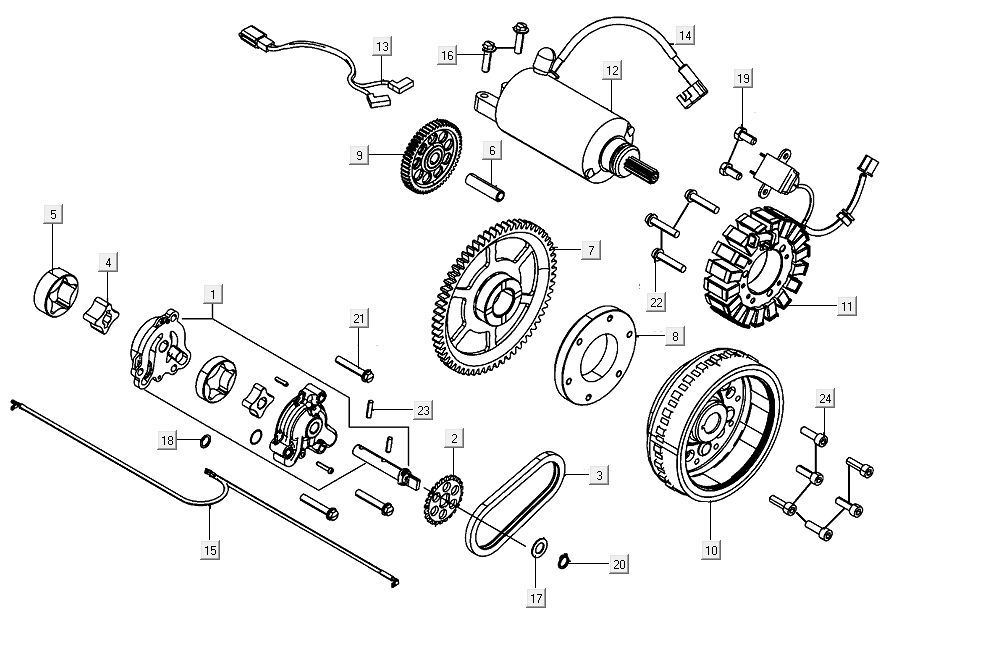 Starter oil pump stator Kymco AK550i
