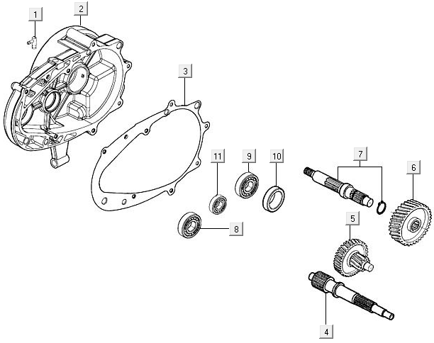 Final transmission Kymco Agility 16+ 4T 150I E4