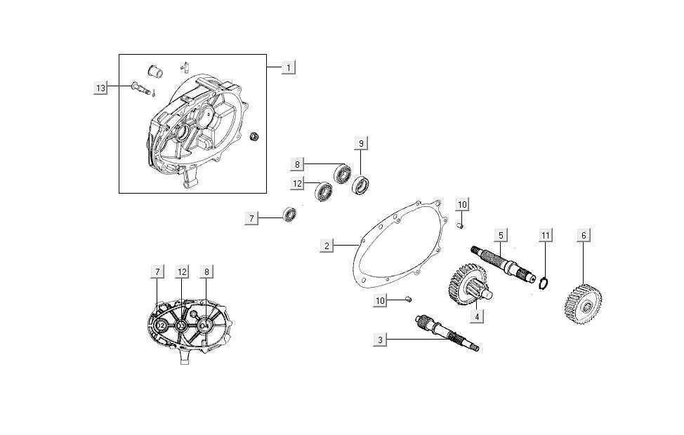 eindoverbr - crankcase Kymco Super 8 4-stroke (2007-2009) Red black