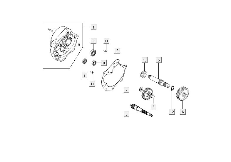 final transmission crankcase Kymco Agility RS 4-stroke white 09