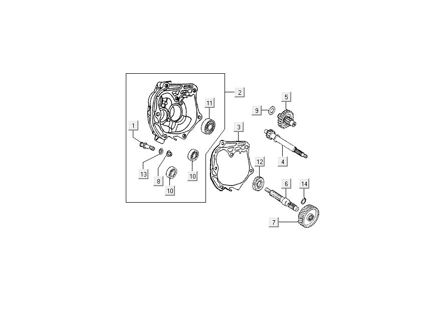 final transmission crankcase Kymco Grand Dink 2-stroke Anthracite