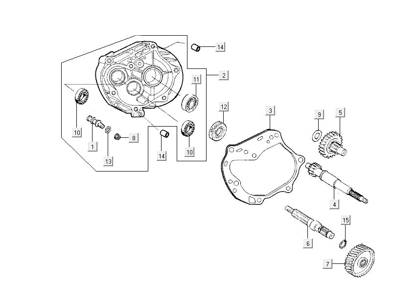 final transmission crankcase Kymco Sento 4-stroke White