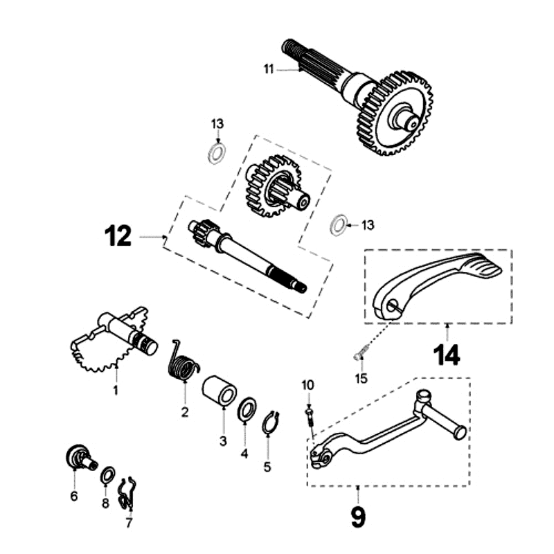 Final transmission - Kickstart Peugeot Elyseo black