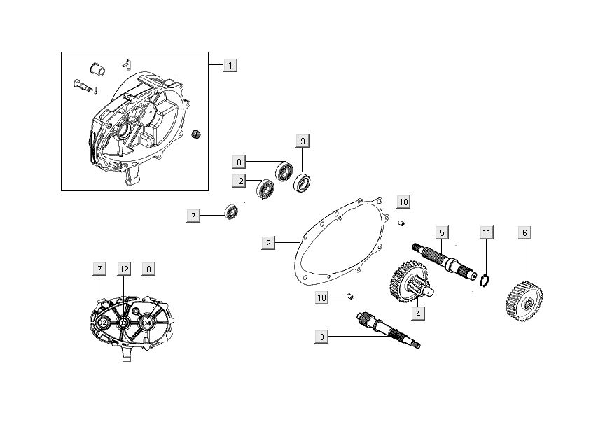 Final transmission Kymco Super 8 Street 4-stroke red