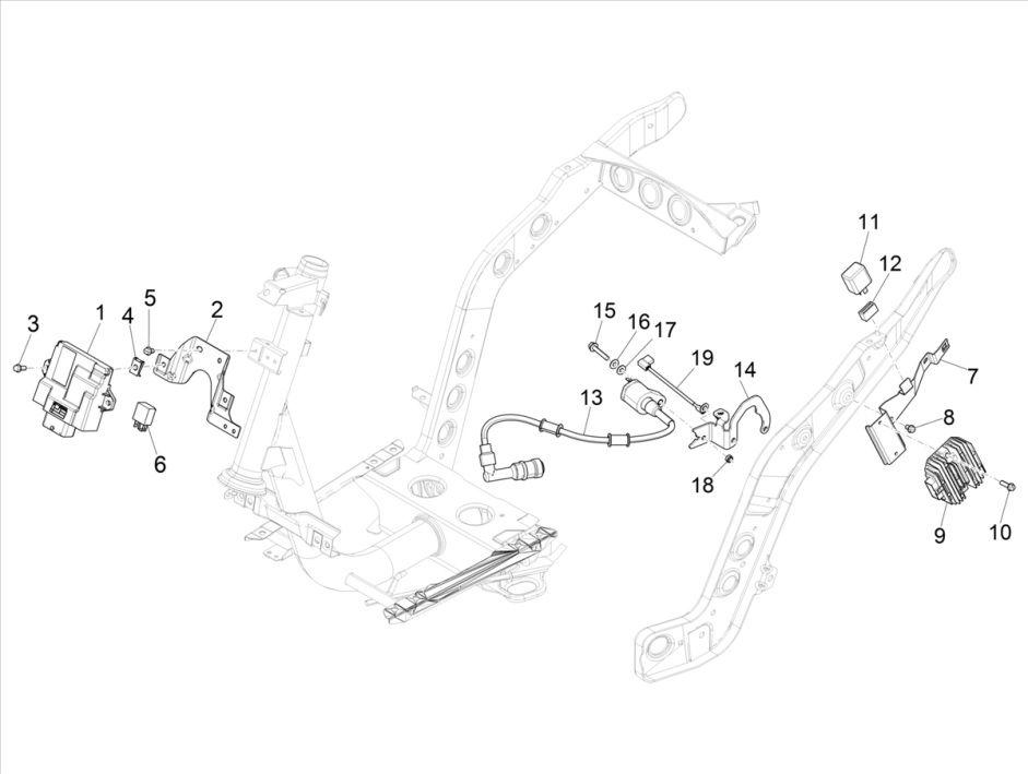 Piaggo Zip 4-stroke electrical installation (euro5 injection IGET)