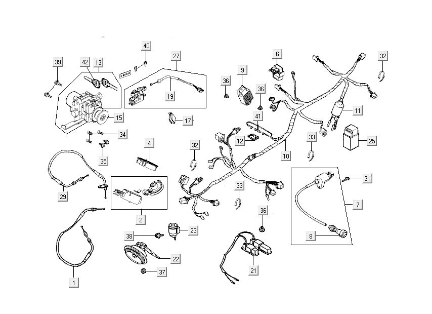 Elektra - Ignition Lock Kymco New Dink 4-stroke deep ocean blue