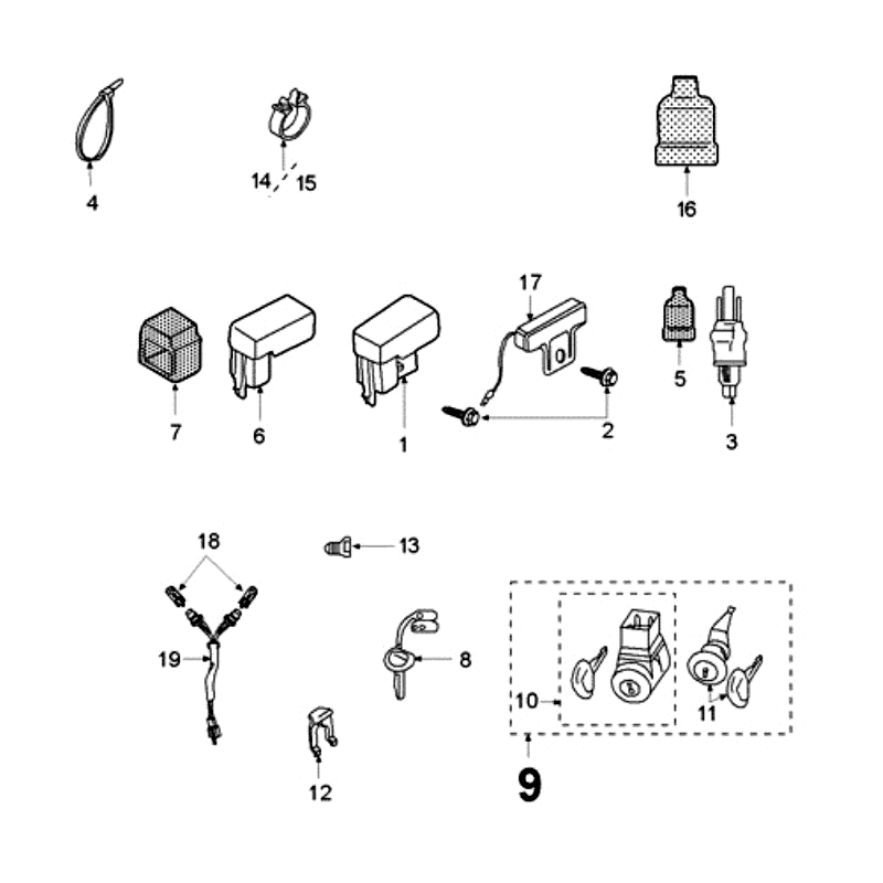 Electric Part Peugeot Fox oil tank red