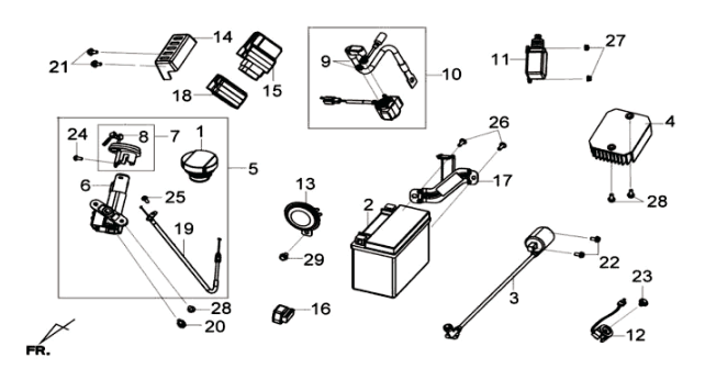 Sym Joymax 125I ABS electrical section