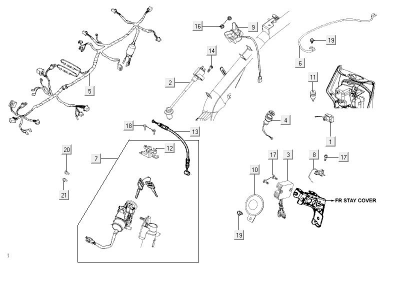 electrical parts AGILITY CITY 16 4T 150