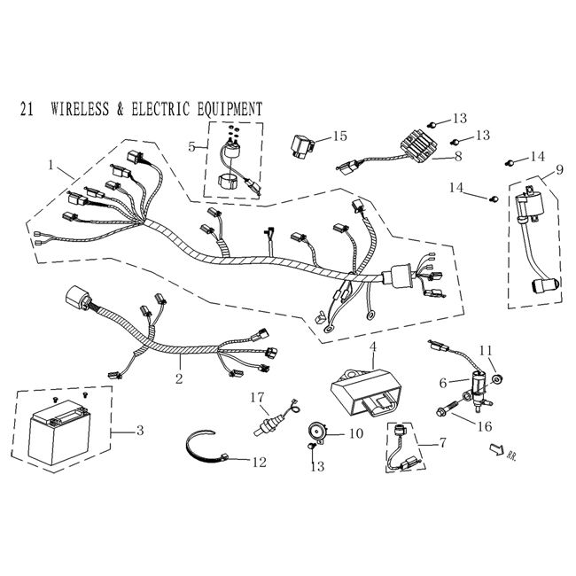 Electric parts Agm Qube