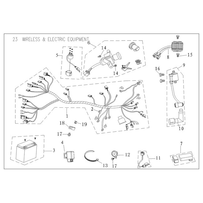 Electrical parts Agm Vx50 plus