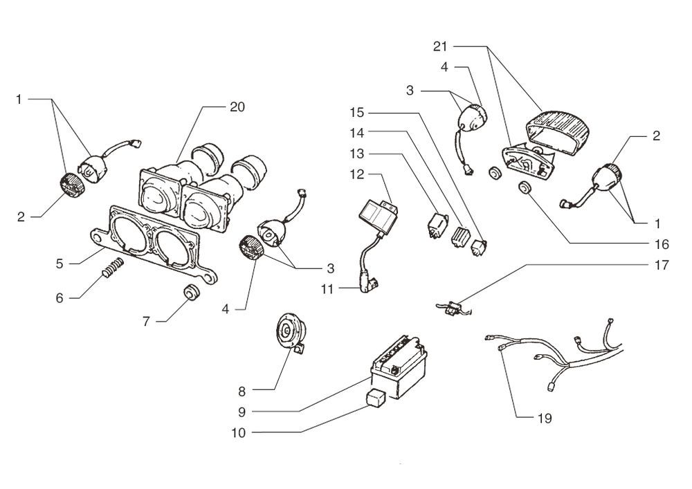 Electrical parts Beta Ark-Tribe AC white 2009 2-stroke 25