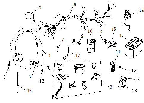 Electrical parts China Ape50 white