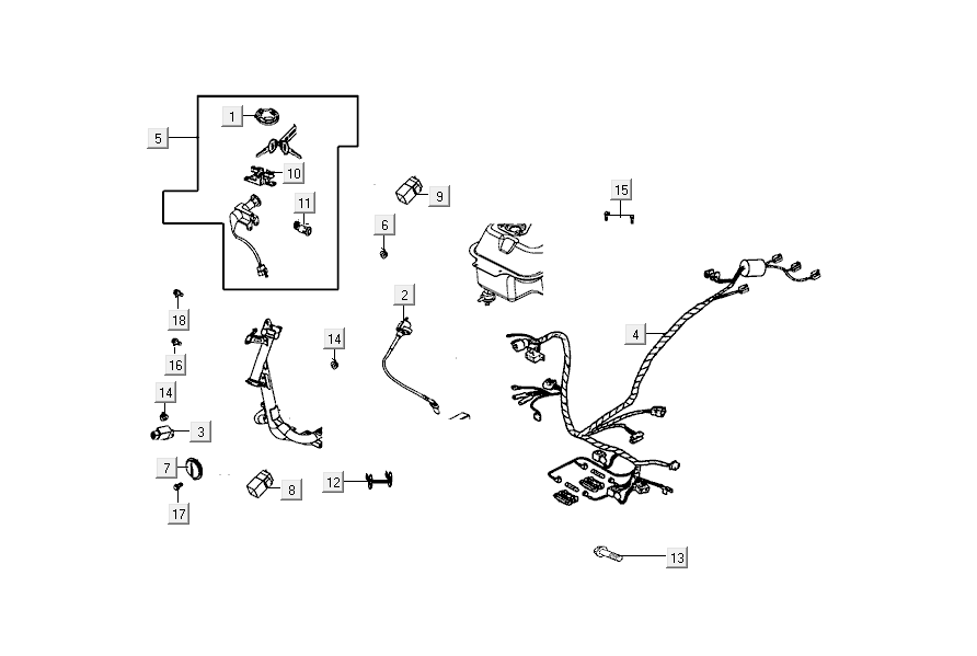 Electrical parts Kymco Agility Delivery 4-stroke euro4 black