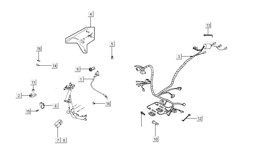 Electrical parts Kymco Carry 4-stroke injection euro4 white