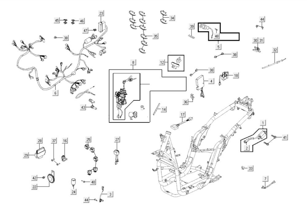 Electrical parts Kymco Gti 300i