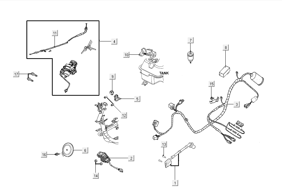 Electrical parts Kymco VP50i injection euro 4 oak metallic
