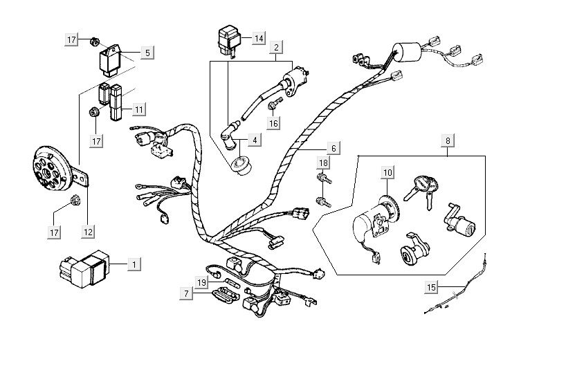 Electrical parts Kymco Yup 2t ac classic green