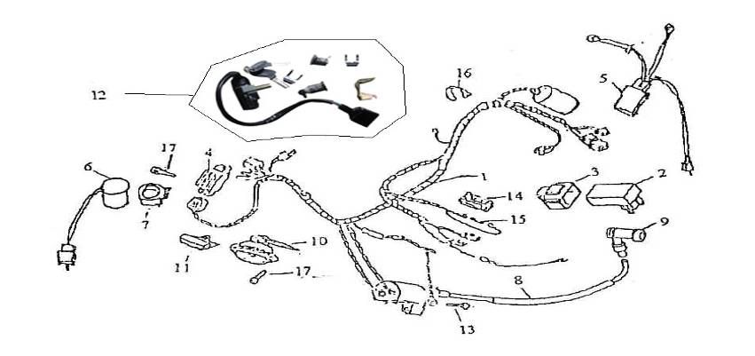 Electric parts Neco Borsalino 125cc