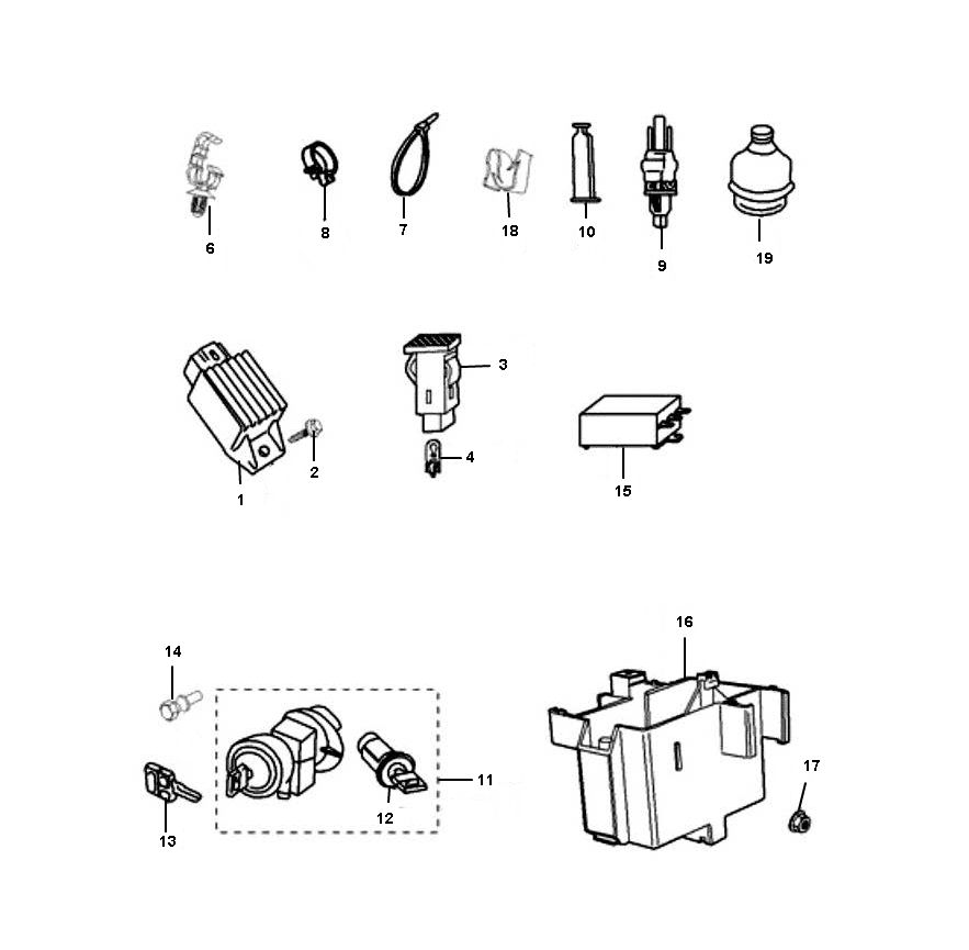 Electrical parts Peugeot Ludix one 2-Stroke