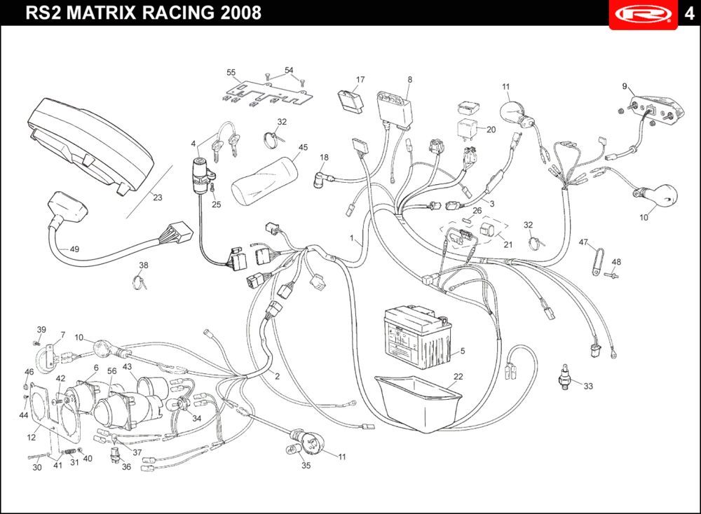Electric parts Rieju Rs2 blue 2006 2-stroke