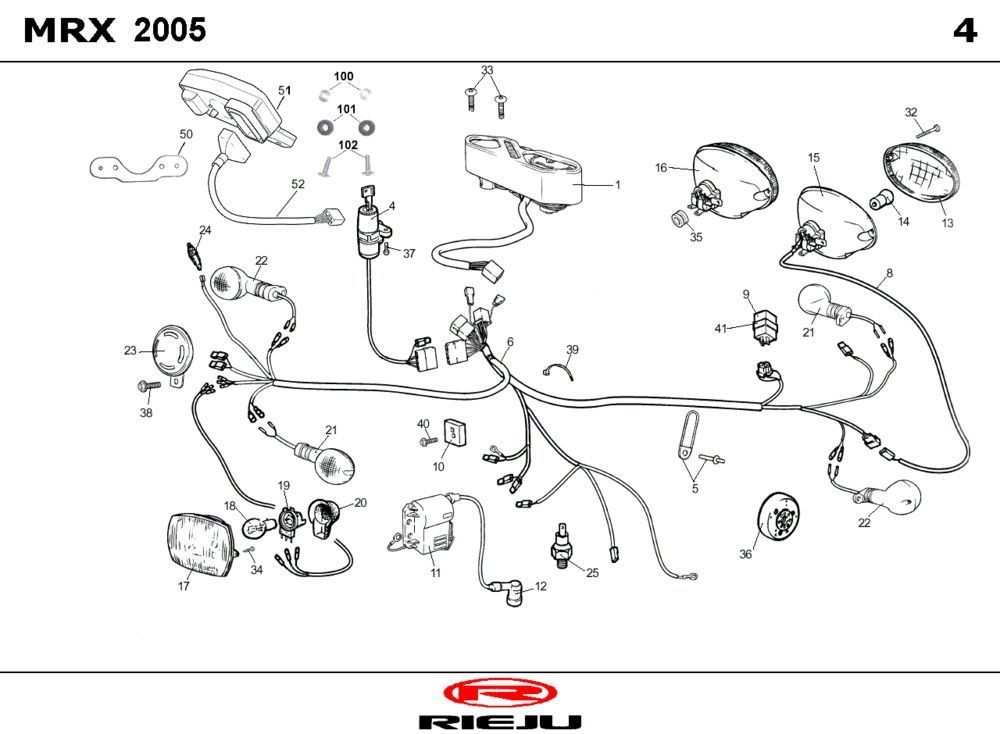Electric parts Rieju SMX p-up blue 2008 2-stroke