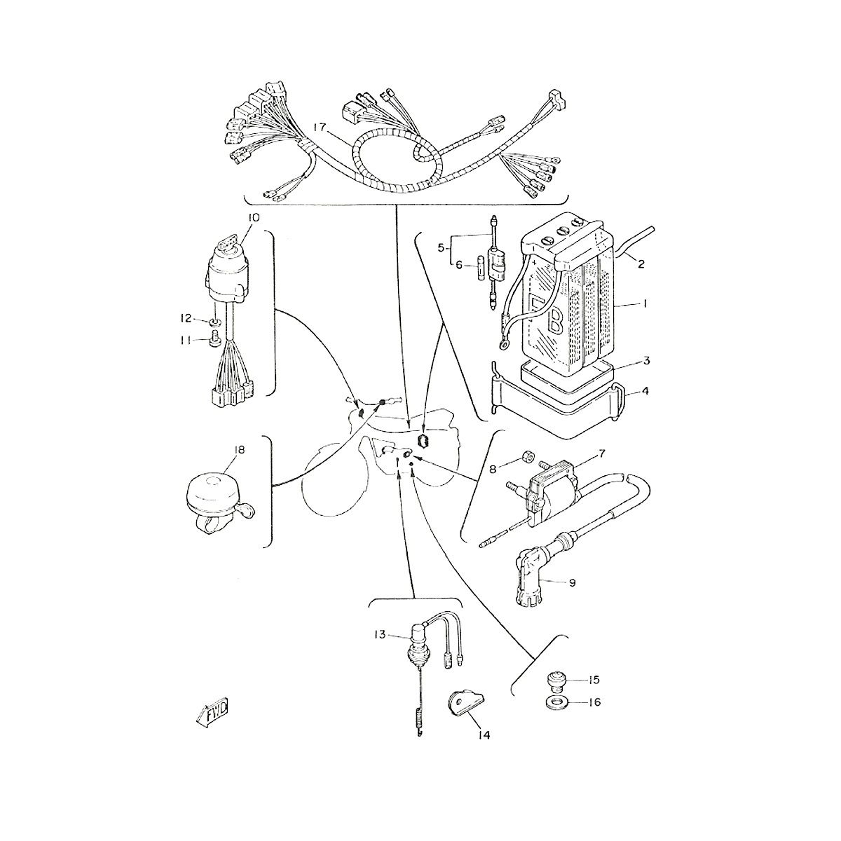 Elektrische delen Yamaha FS1