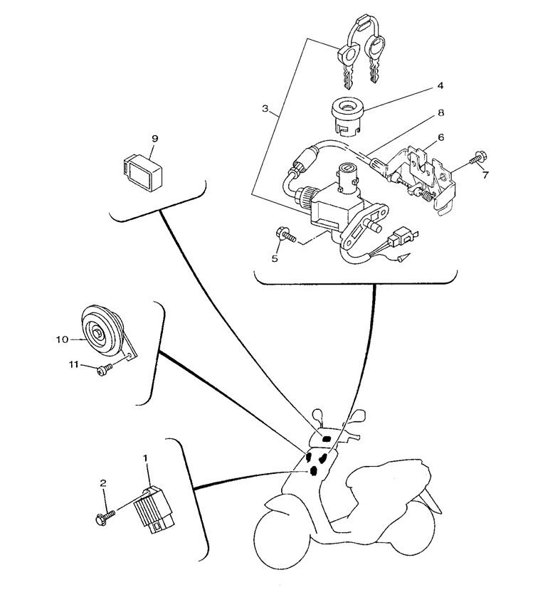 Electric parts Yamaha Neo's 2-stroke (2003 to 2008)