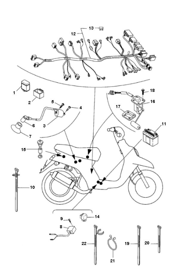 Electric parts Yamaha Bw's 2-stroke