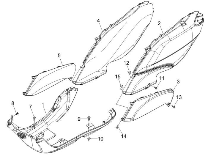 Piaggio Fly 4-stroke under spoiler