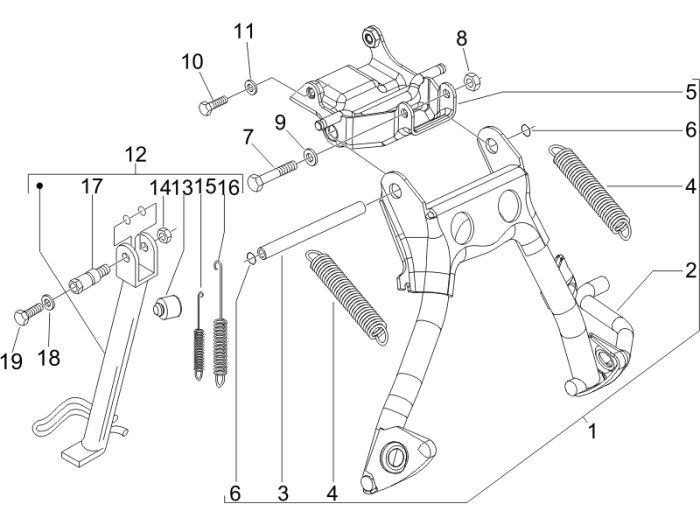 Center Stand Vespa Lx 2-Stroke