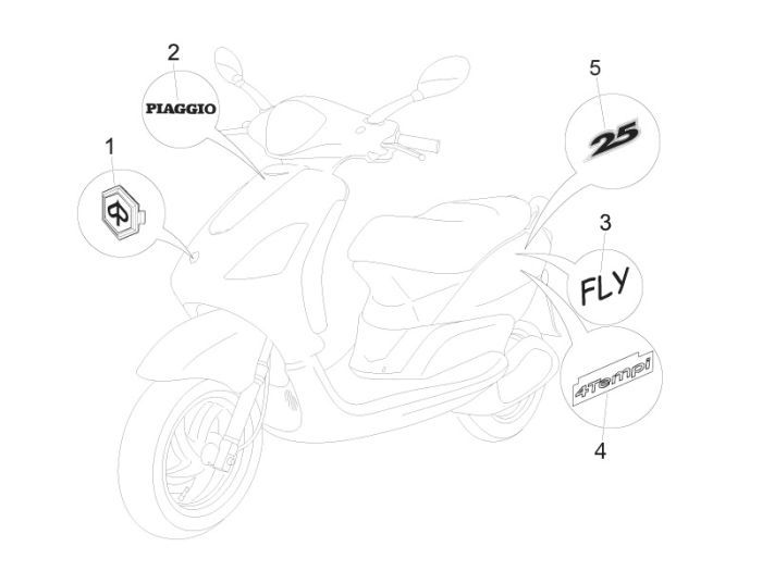 Emblems Piaggio Fly 4-stroke