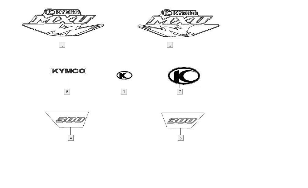 Emblems Kymco MXU 300