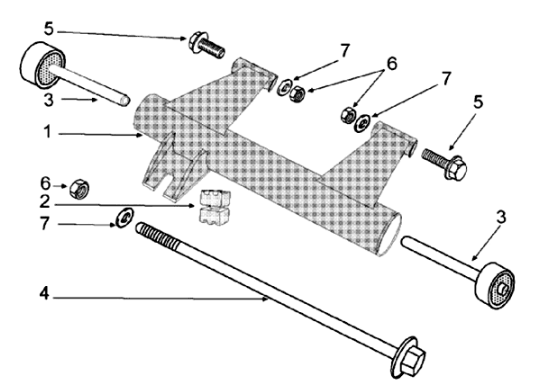 Motorophanging - Silent block Django 50 4-takt Evasion