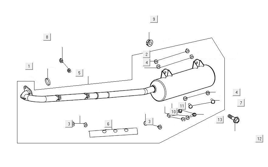Exhaust Kymco MXU 300
