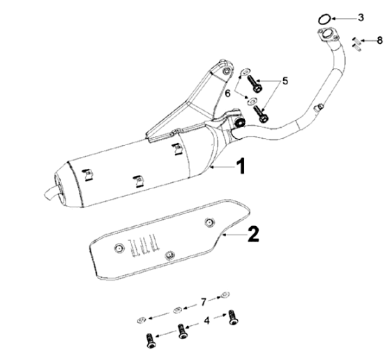 Uitllaat Django 50 4-takt Evasion