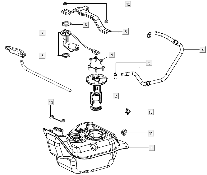 Fuel tank Kymco New Like 150I E4
